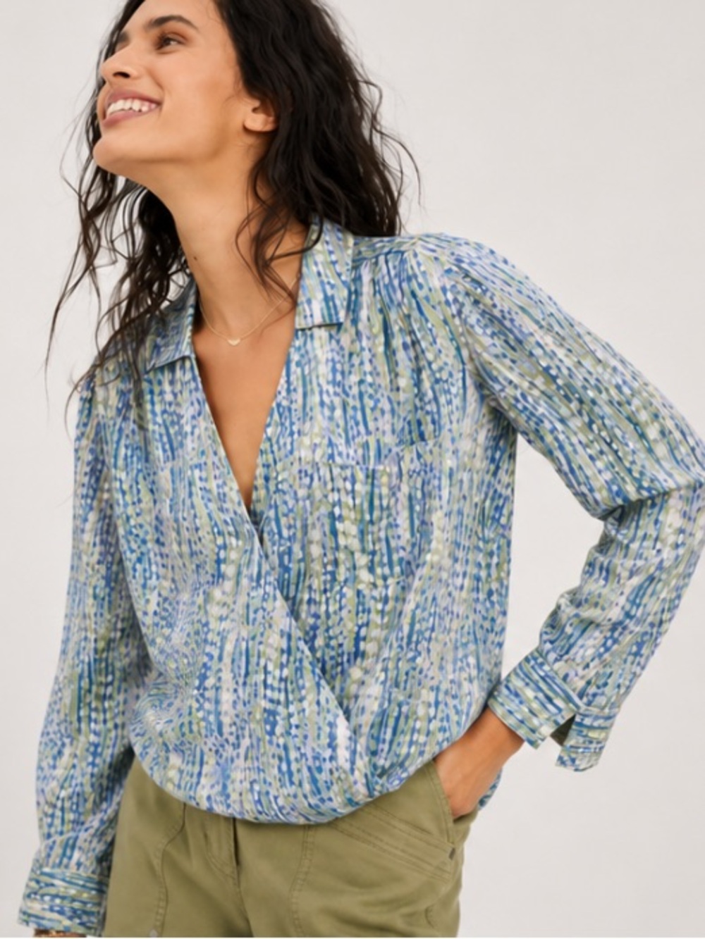 Anthropologie NWT Pilcro Tisha Surplice Blouse